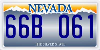 NV license plate 66B061