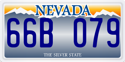 NV license plate 66B079