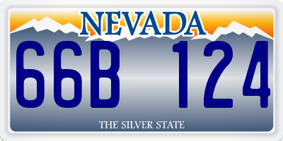 NV license plate 66B124