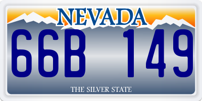 NV license plate 66B149