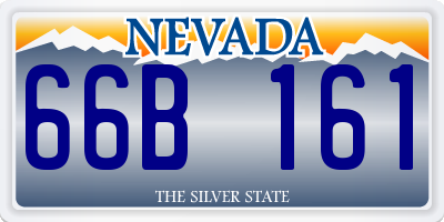 NV license plate 66B161