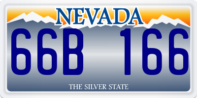 NV license plate 66B166
