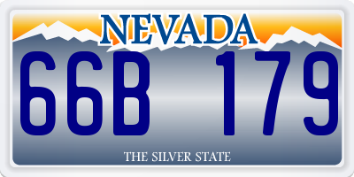 NV license plate 66B179