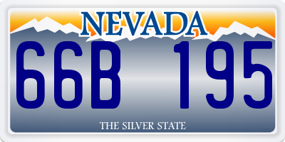 NV license plate 66B195