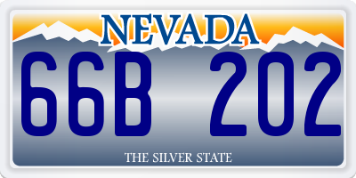 NV license plate 66B202