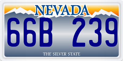 NV license plate 66B239