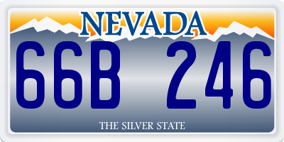 NV license plate 66B246