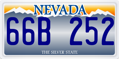 NV license plate 66B252