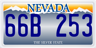 NV license plate 66B253