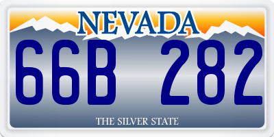 NV license plate 66B282