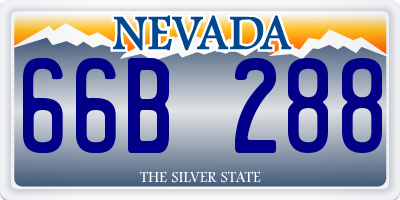 NV license plate 66B288