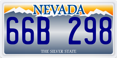 NV license plate 66B298