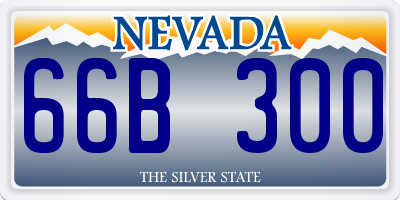 NV license plate 66B300