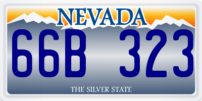 NV license plate 66B323