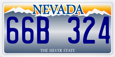 NV license plate 66B324