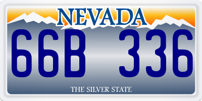 NV license plate 66B336