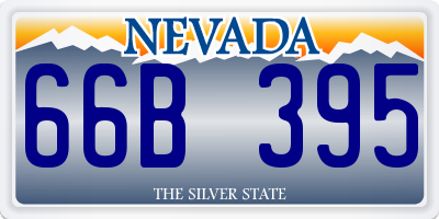 NV license plate 66B395
