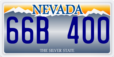 NV license plate 66B400