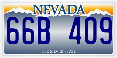 NV license plate 66B409