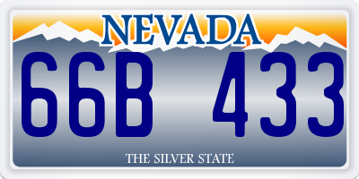 NV license plate 66B433