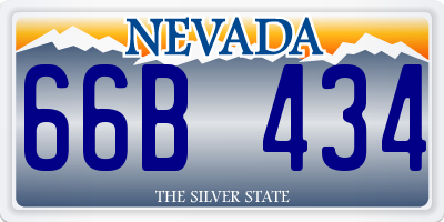 NV license plate 66B434