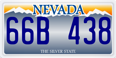 NV license plate 66B438