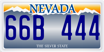 NV license plate 66B444