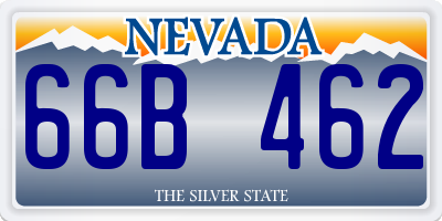NV license plate 66B462