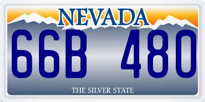 NV license plate 66B480