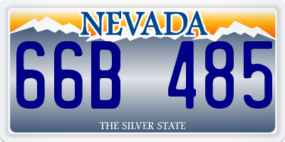 NV license plate 66B485