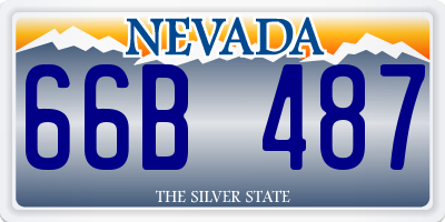 NV license plate 66B487