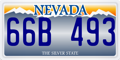 NV license plate 66B493