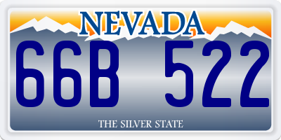 NV license plate 66B522