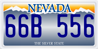 NV license plate 66B556