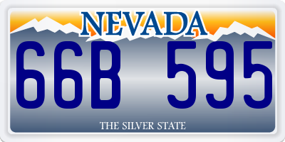 NV license plate 66B595