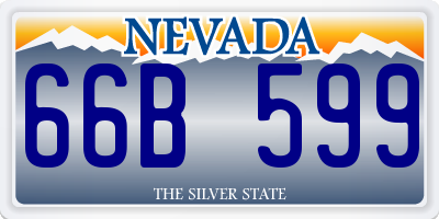 NV license plate 66B599
