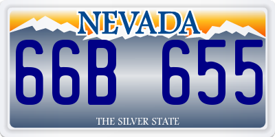 NV license plate 66B655