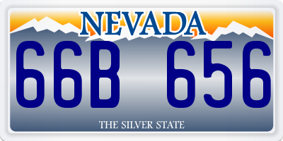 NV license plate 66B656