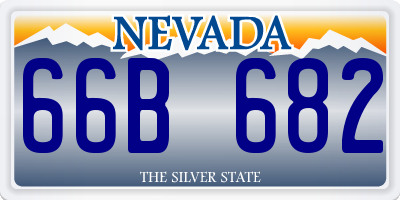 NV license plate 66B682