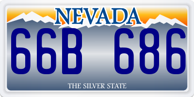 NV license plate 66B686