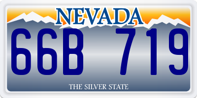 NV license plate 66B719