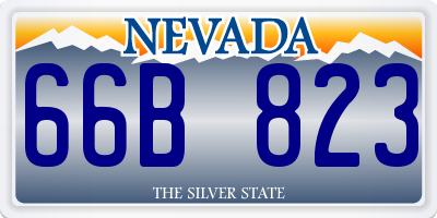 NV license plate 66B823