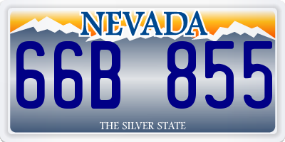 NV license plate 66B855