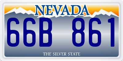NV license plate 66B861
