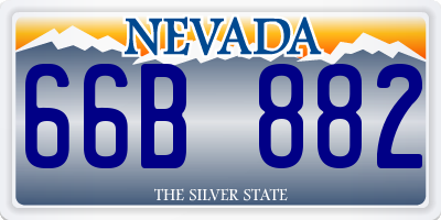 NV license plate 66B882