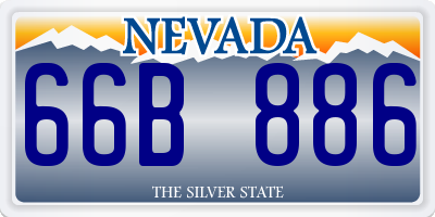 NV license plate 66B886