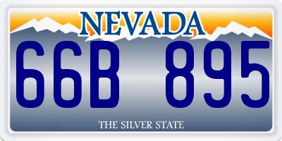 NV license plate 66B895