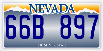 NV license plate 66B897