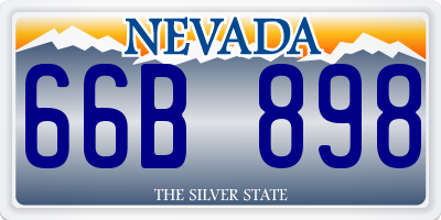 NV license plate 66B898