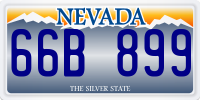 NV license plate 66B899